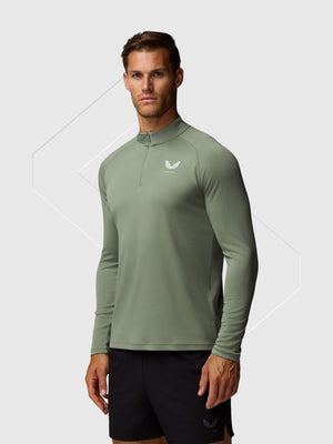 Castore Adapt Training Half Zip Top Thyme/Mint from Saxumo.com