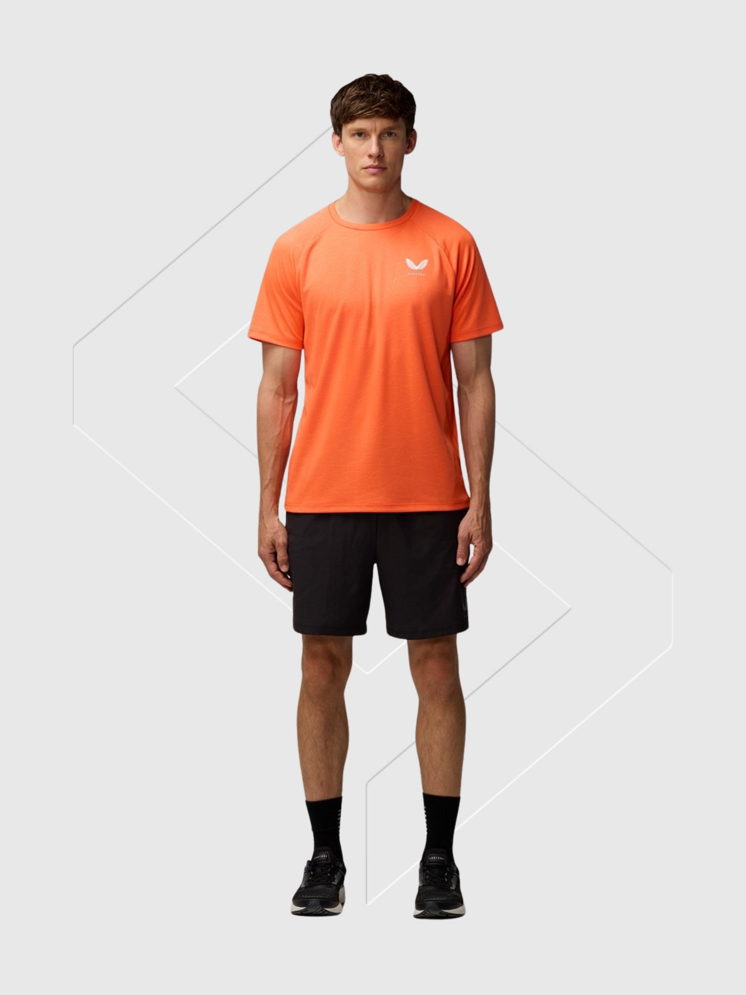 Castore Adapt Training T-Shirt Bright Orange/Mid Grey from Saxumo.com
