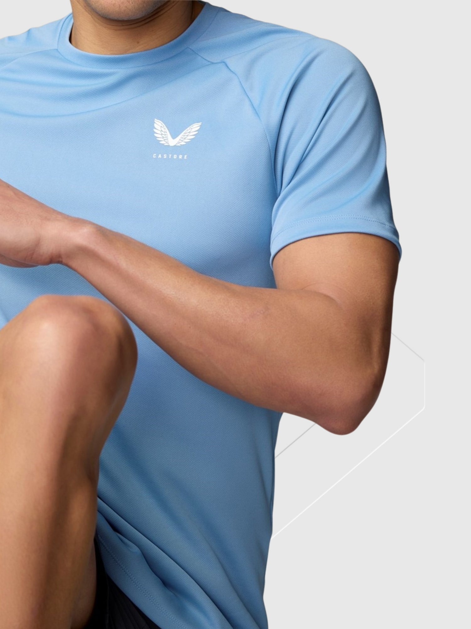 Castore Adapt Training T-Shirt Cool Blue/Mid Grey from Saxumo.com