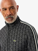 Lacoste Paris Zip-Up Jacquard Track Jacket Black/Graphite from Saxumo