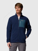 Columbia Jasper Ridge Pebbled Full Zip Fleece Navy from Saxumo.com