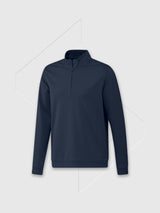 Adidas Elevated Half Zip Pullover Sweatshirt Navy