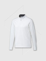 Adidas Elevated Half Zip Pullover Sweatshirt White