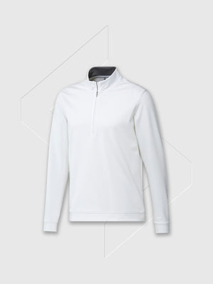Adidas Elevated ¼-Zip Pullover Sweatshirt White from Saxumo.com