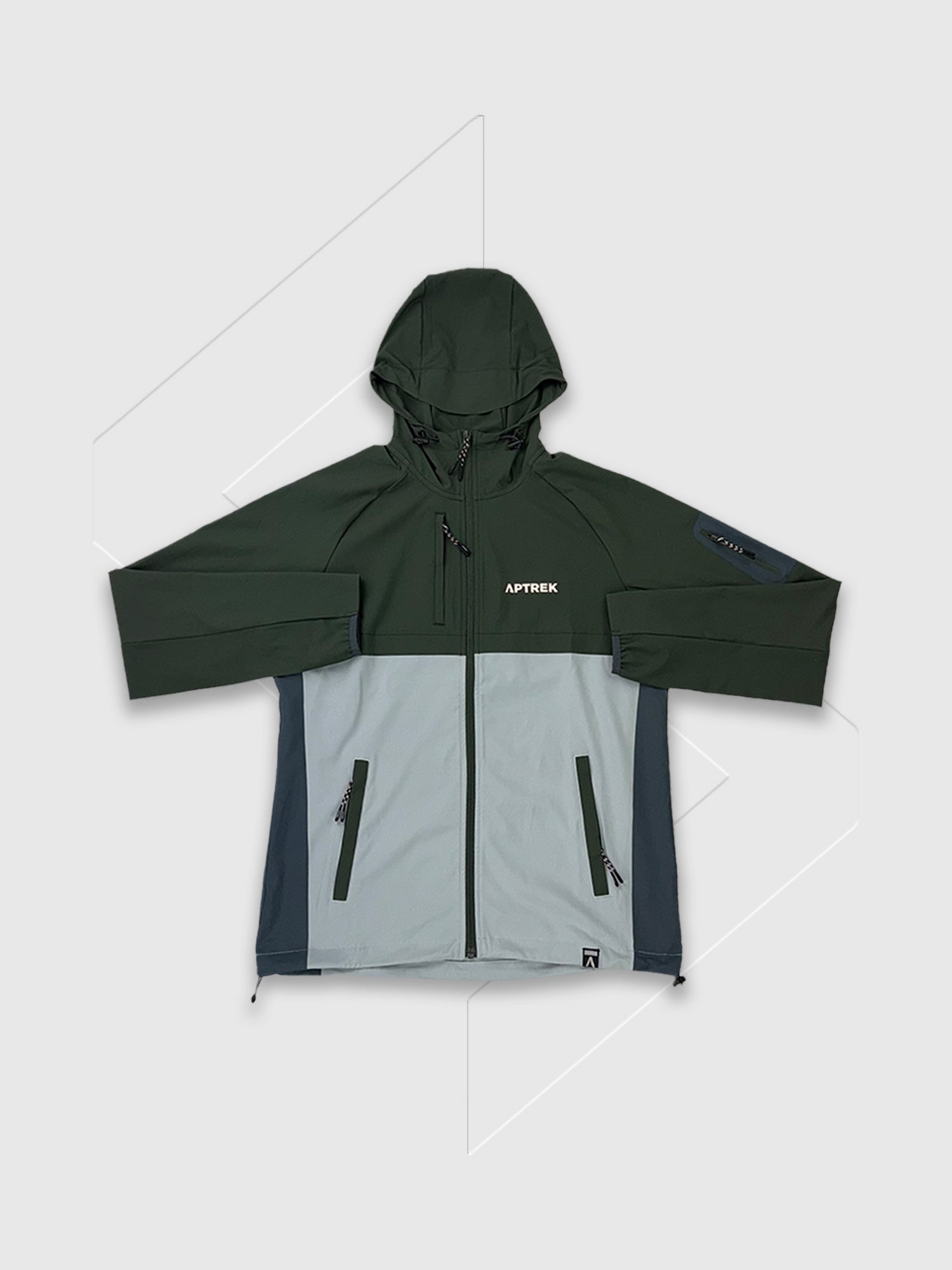 Aptrek Core Motion Element Jacket/Short Set Khaki Green/Grey from Saxumo.com