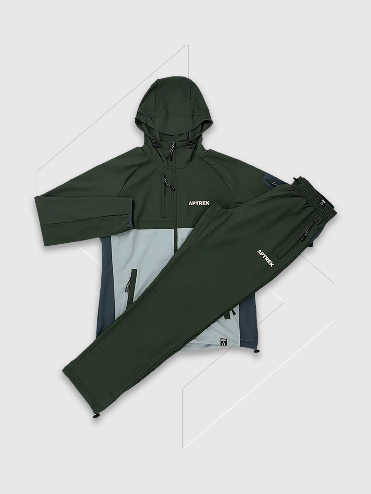 Aptrek Core Motion Jacket/Pant Set Khaki Green from Saxumo.com
