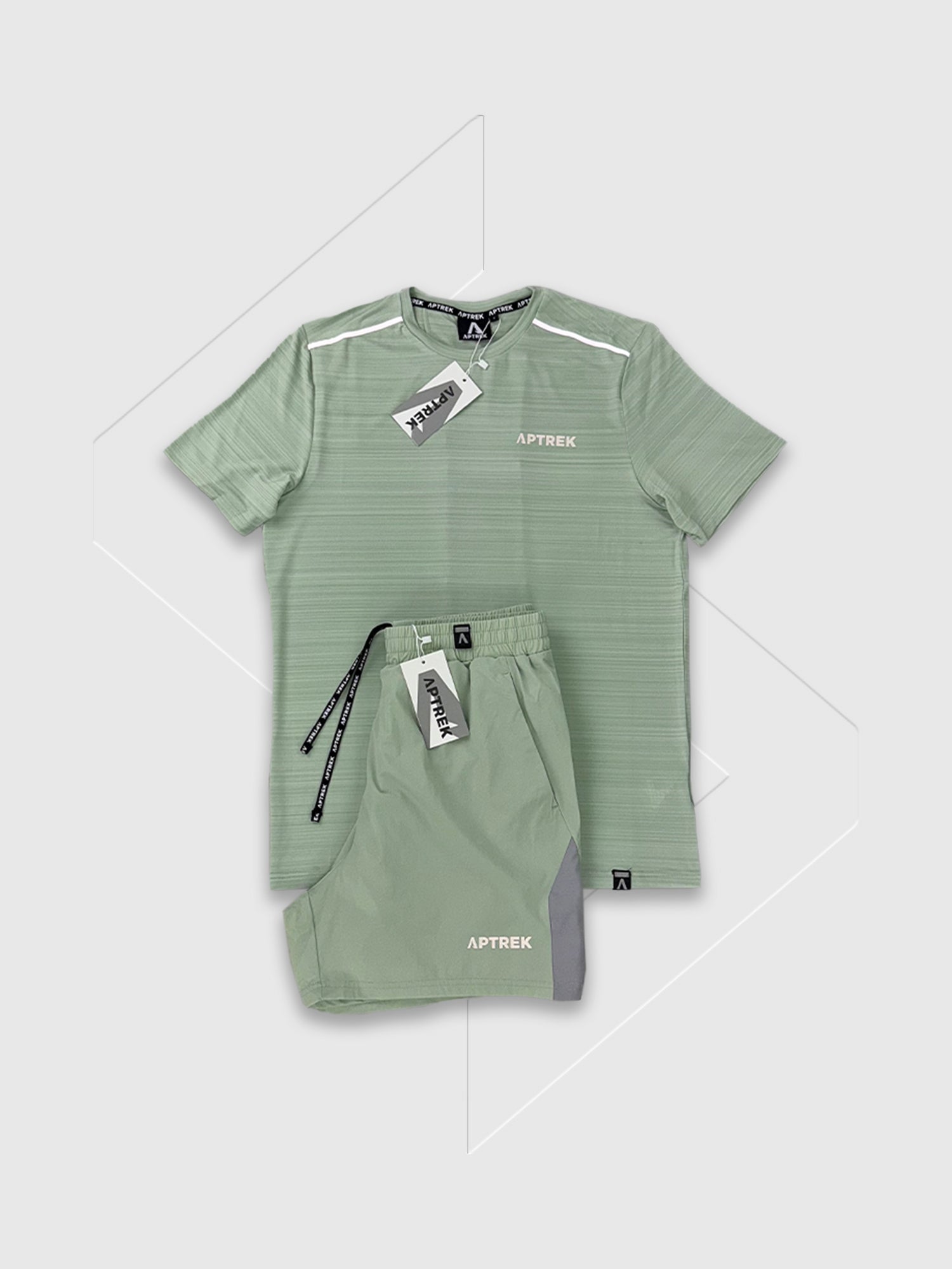 Aptrek Element T-Shirt/Short Set Khaki Green from Saxumo.com