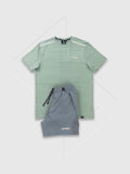 Aptrek Element T-Shirt/Short Set Khaki Green/Grey