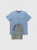 Aptrek Element T-Shirt/Short Set University Blue/Grey from Saxumo