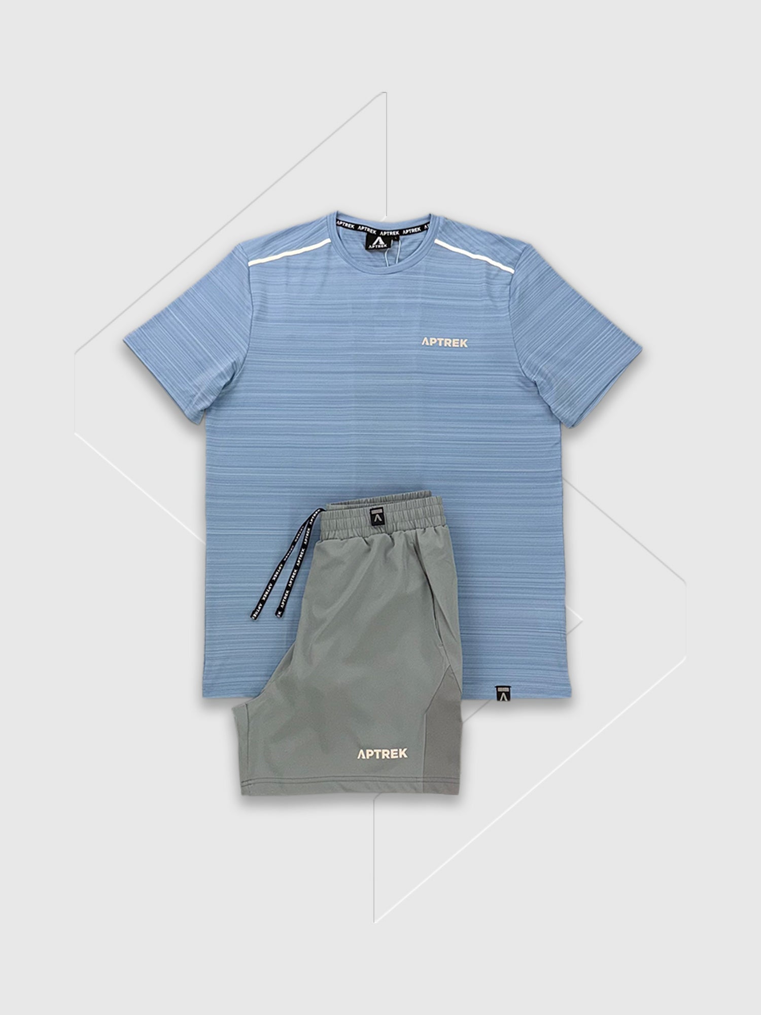 Aptrek Element T-Shirt/Short Set University Blue/Grey from Saxumo.com