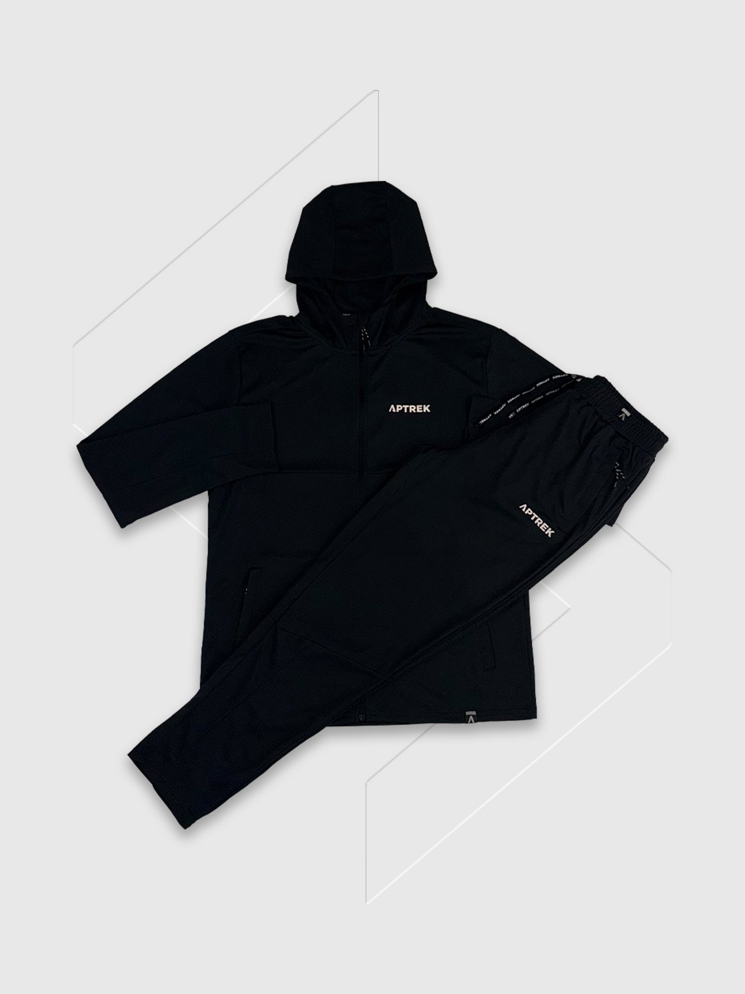 Aptrek Stride Jacket/Pant Tracksuit Set Black from Saxumo.com