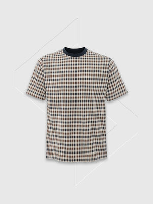 Aquascutum Active Side Check T-shirt Navy from Saxumo.com