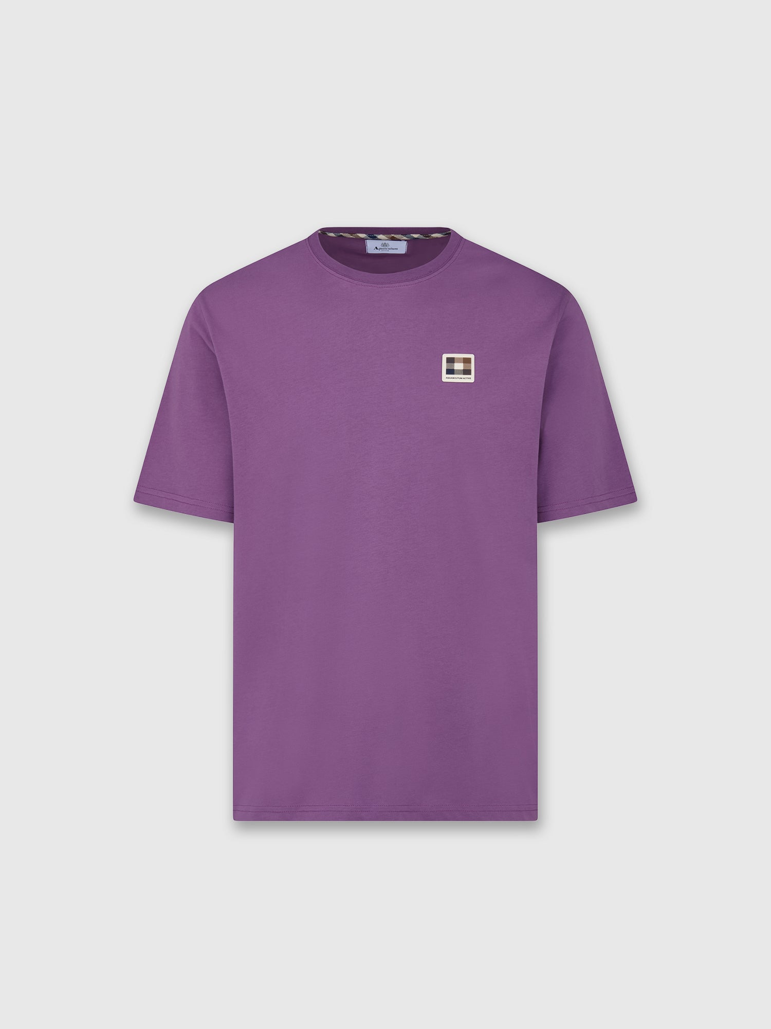 Aquascutum Badge T-shirt Purple from Saxumo.com