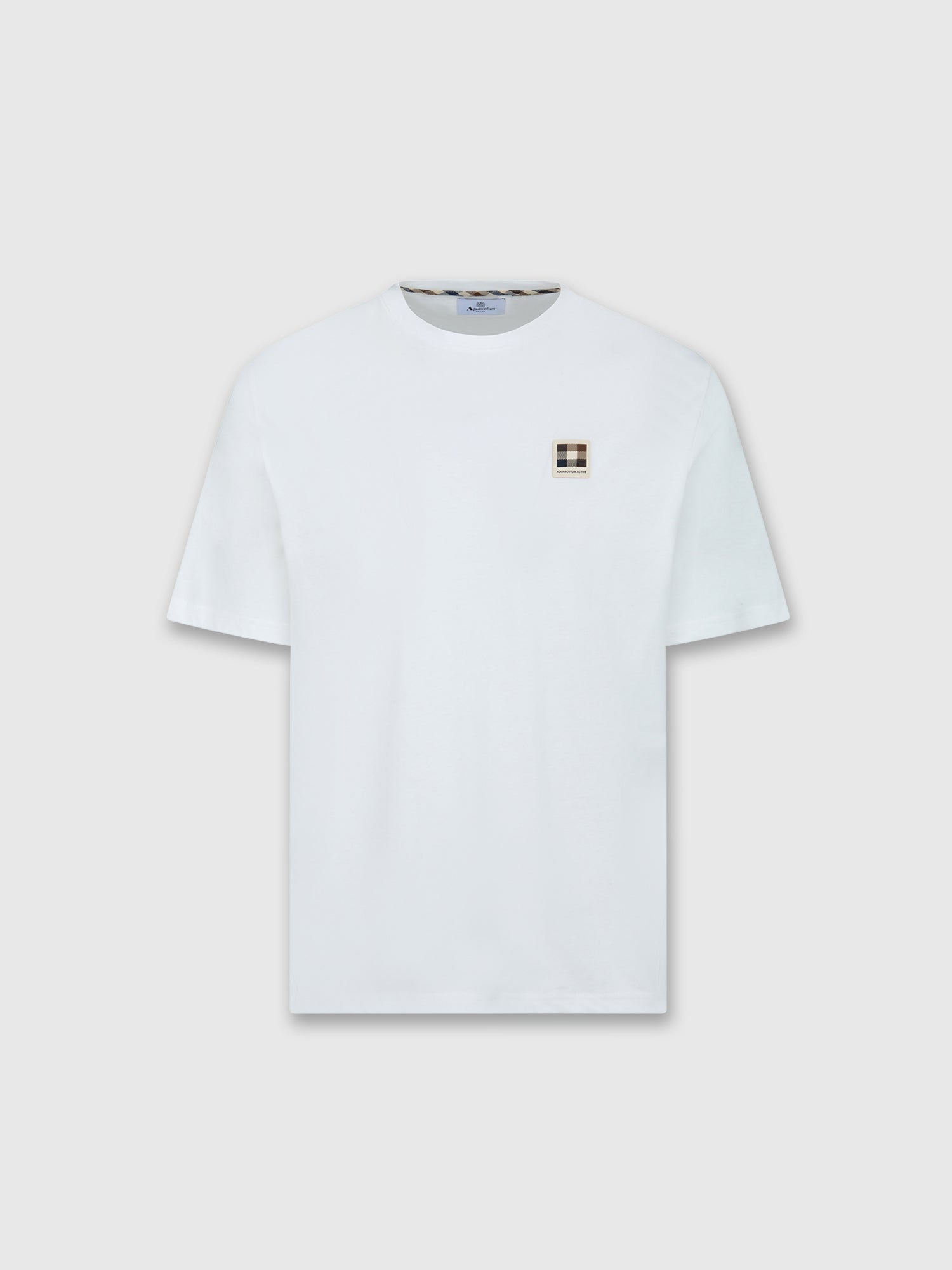 Aquascutum Badge T-shirt Old White from Saxumo.com