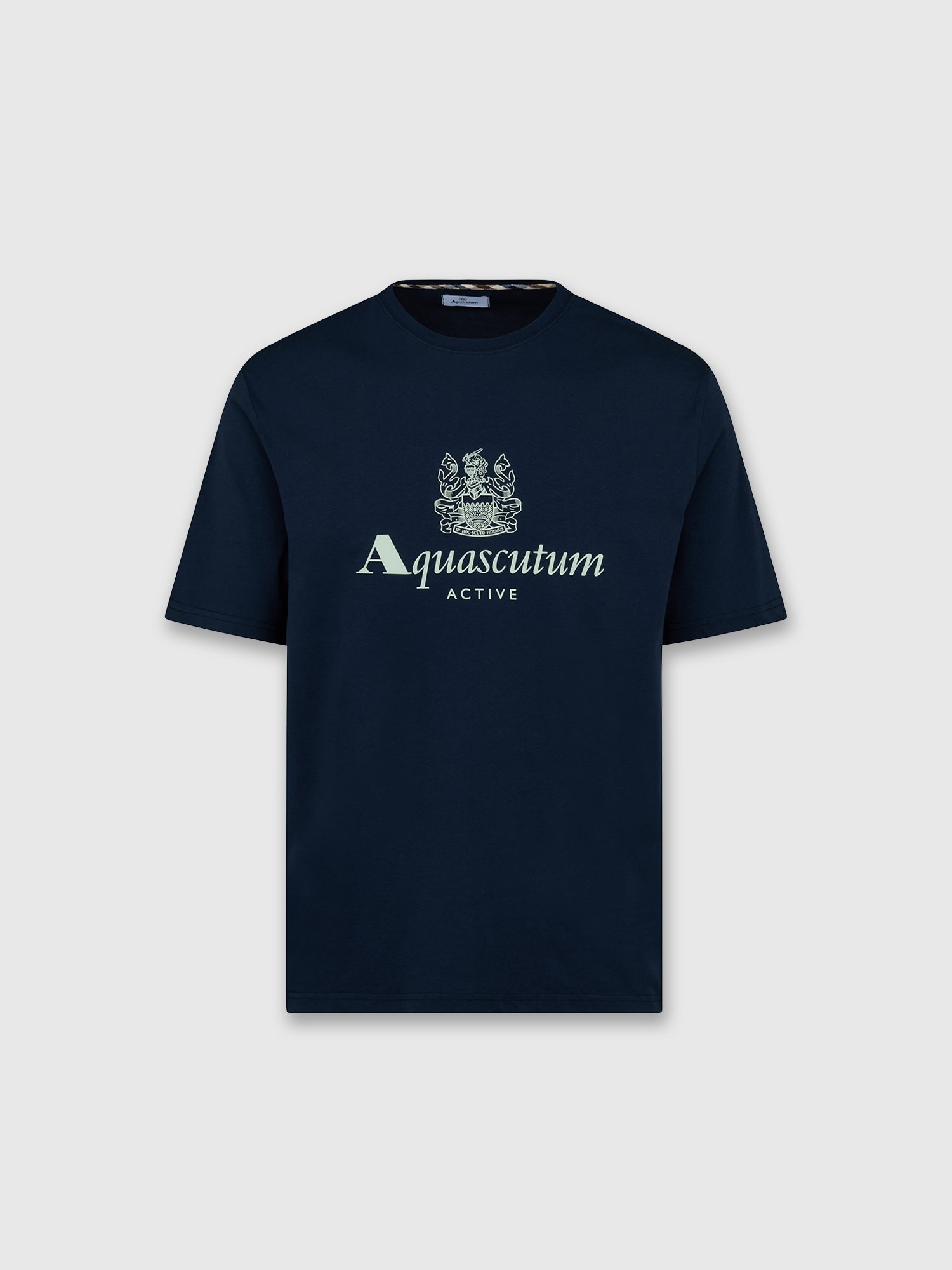 Aquascutum Big Logo T-shirt Navy from Saxumo.com