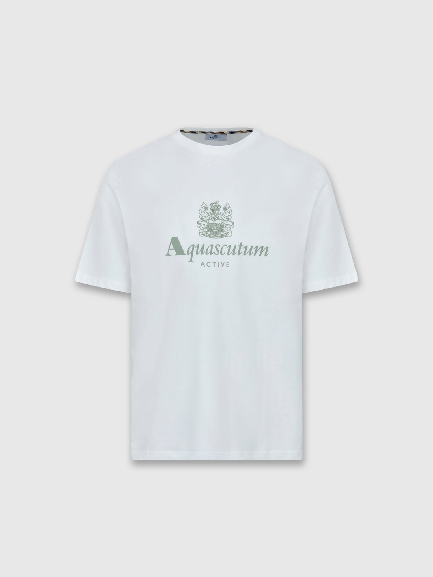 Aquascutum Big Logo T-shirt Old White from Saxumo.com