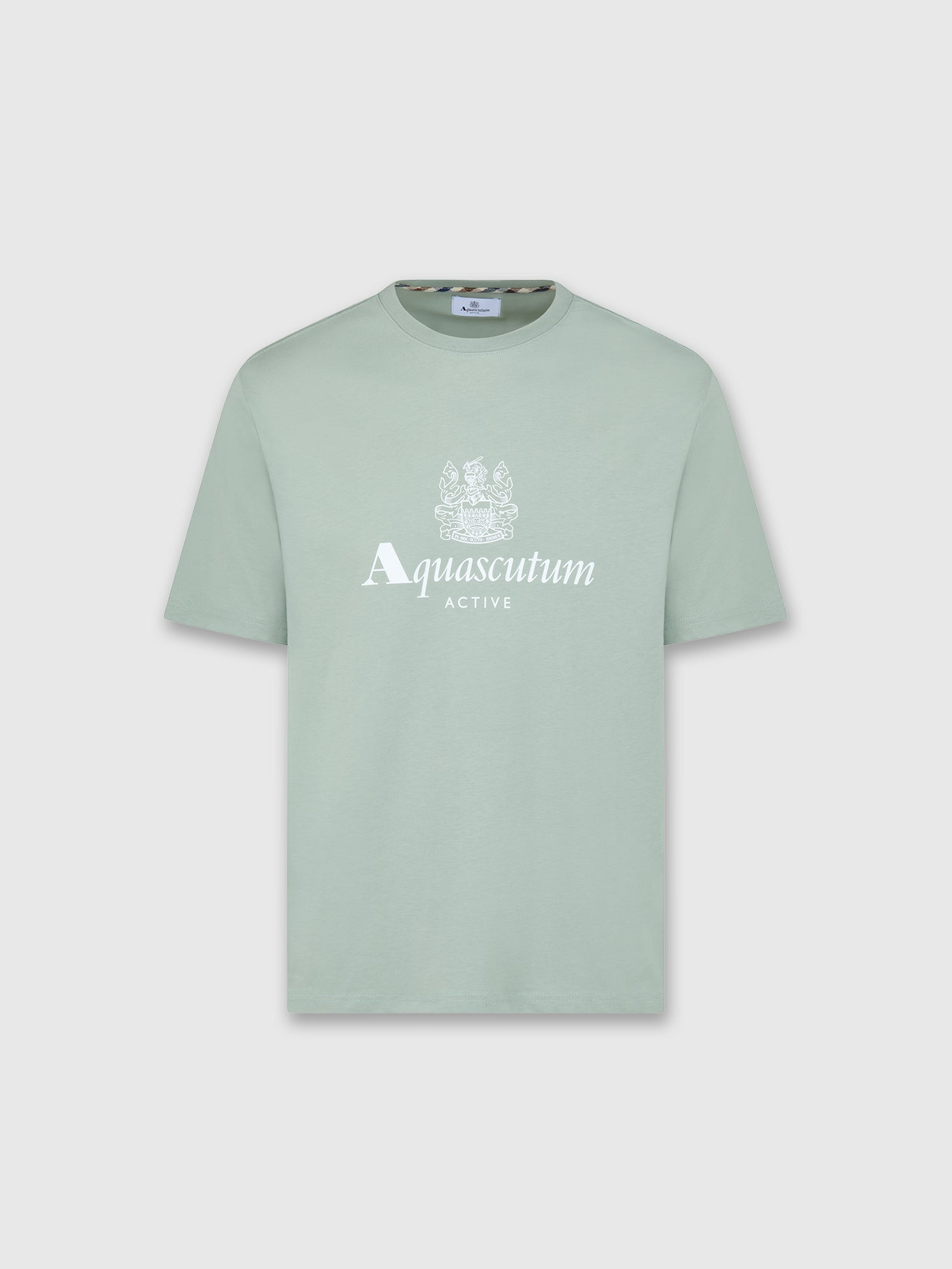 Aquascutum Big Logo T-shirt Salvia from Saxumo.com