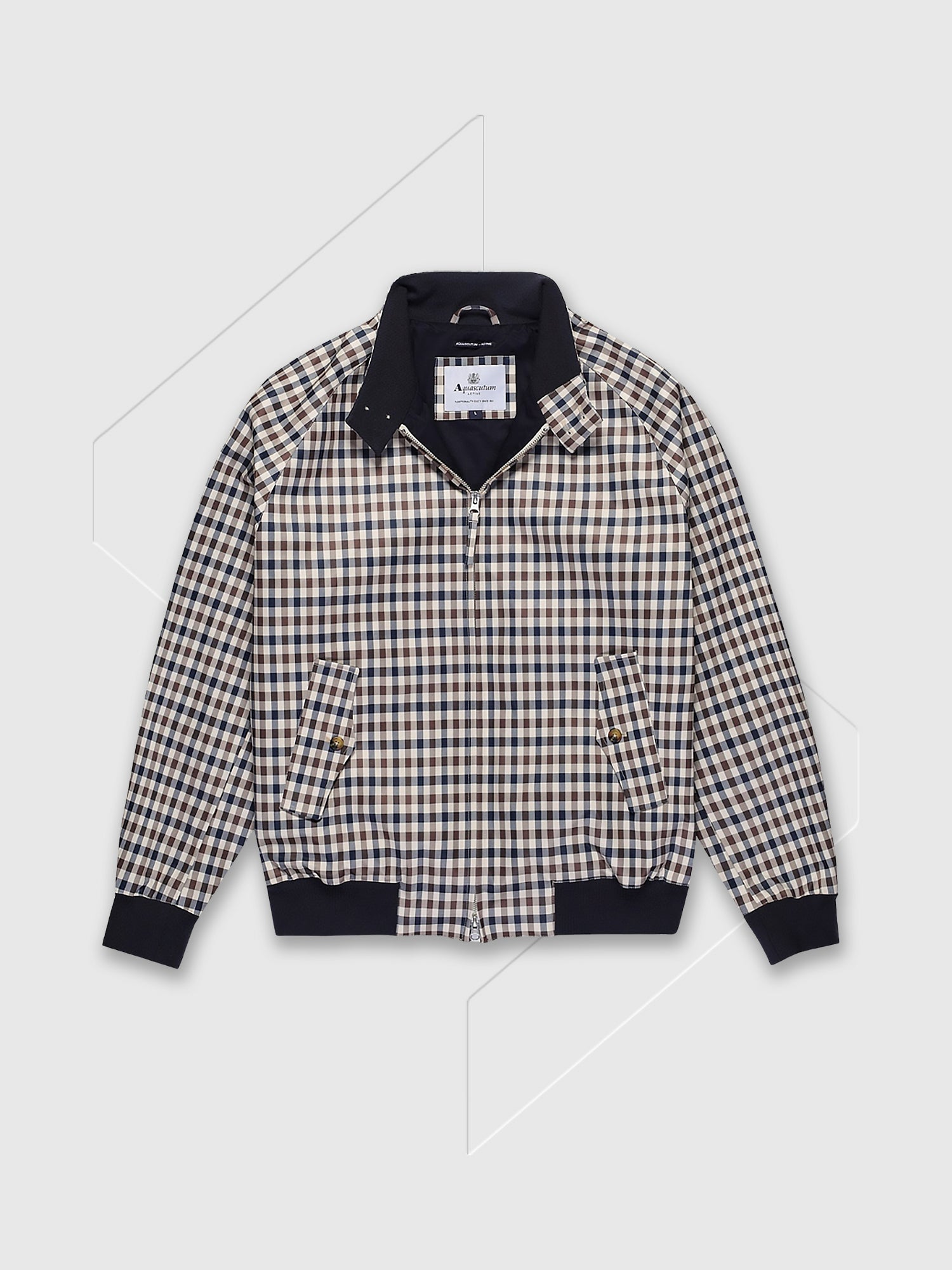 Aquascutum Club Check Archival Harrington Jacket from Saxumo.com