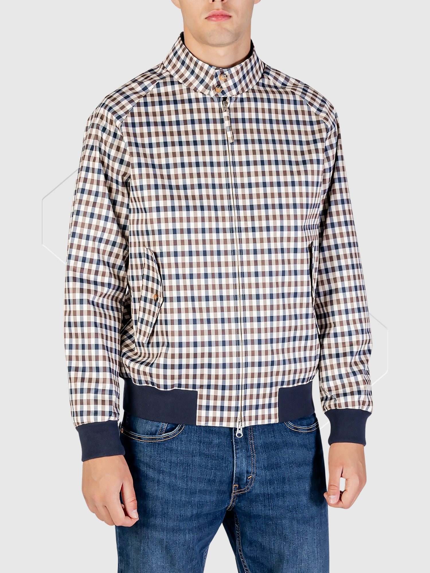 Aquascutum Club Check Archival Harrington Jacket from Saxumo.com