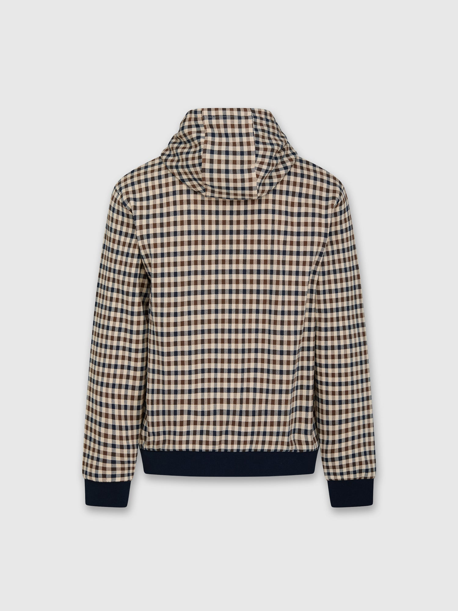 Aquascutum Club Check FZ Hoodie Navy from Saxumo.com