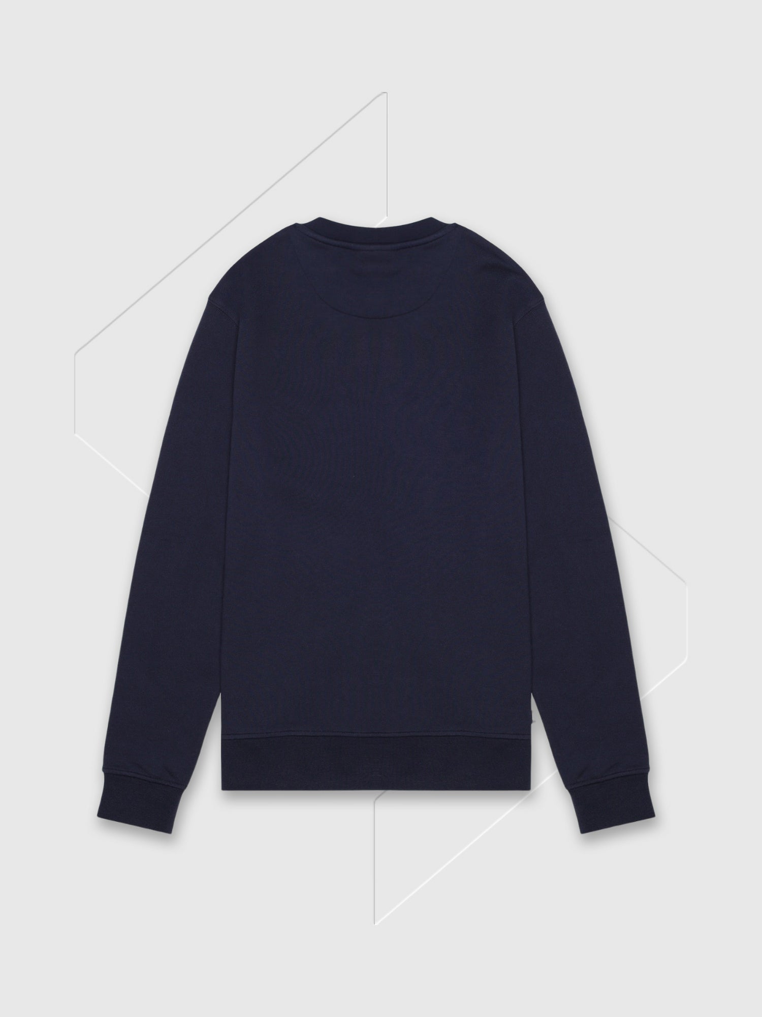 Aquascutum Club Check Shoulder Crew Neck Fleece Sweatshirt Navy from Saxumo.com