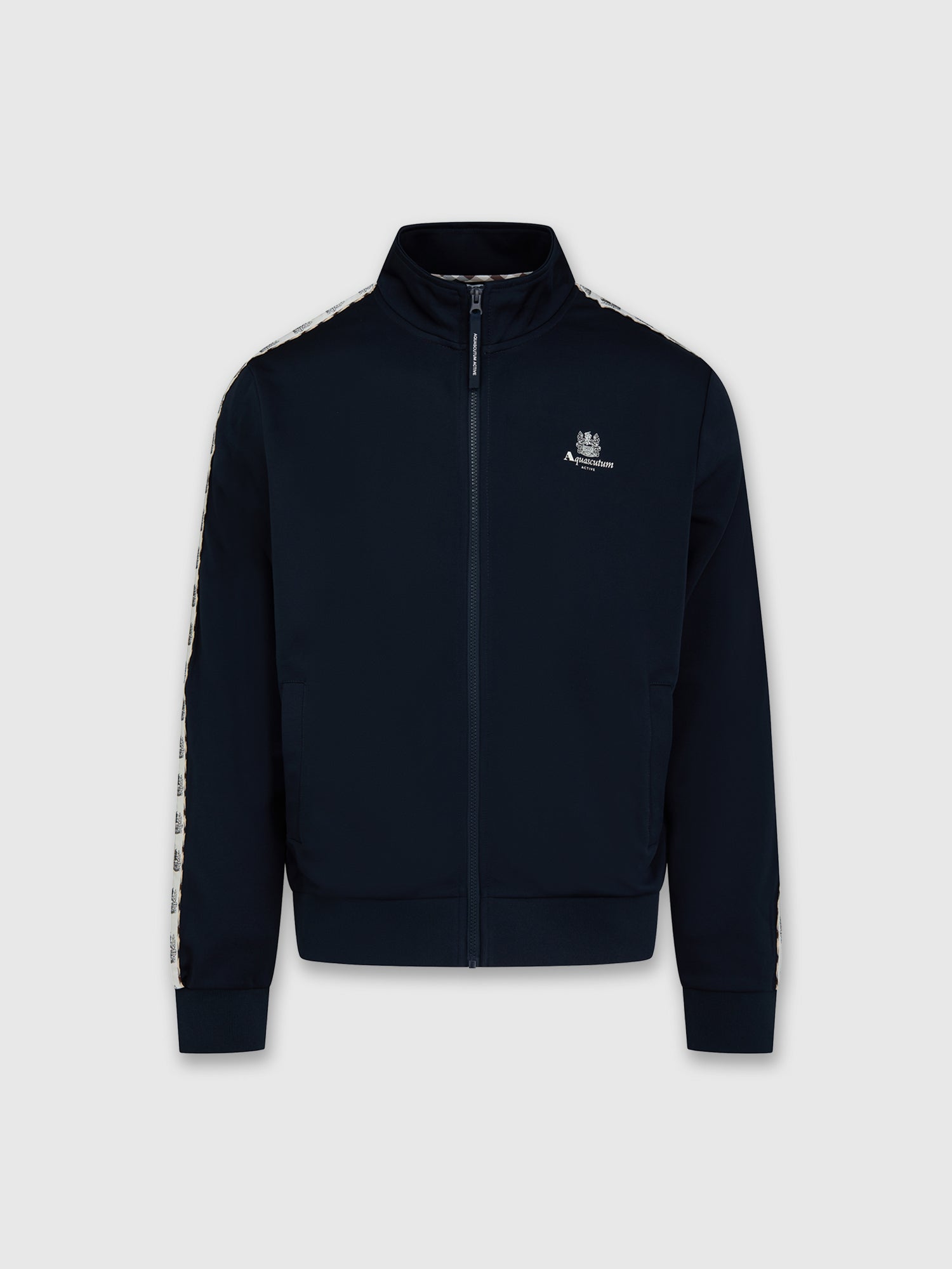Aquascutum Crest Tape Track Top Navy from Saxumo.com