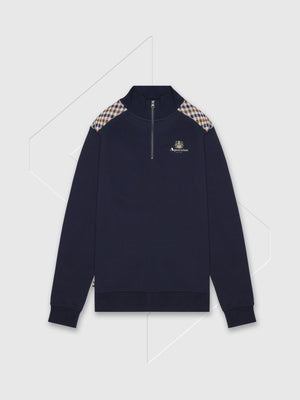 Aquascutum Half Zip Fleece Navy from Saxumo.com