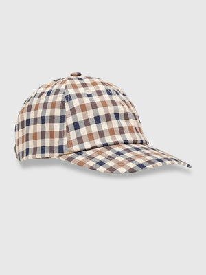 Aquascutum Iconic Baseball Cap Club Check from Saxumo.com
