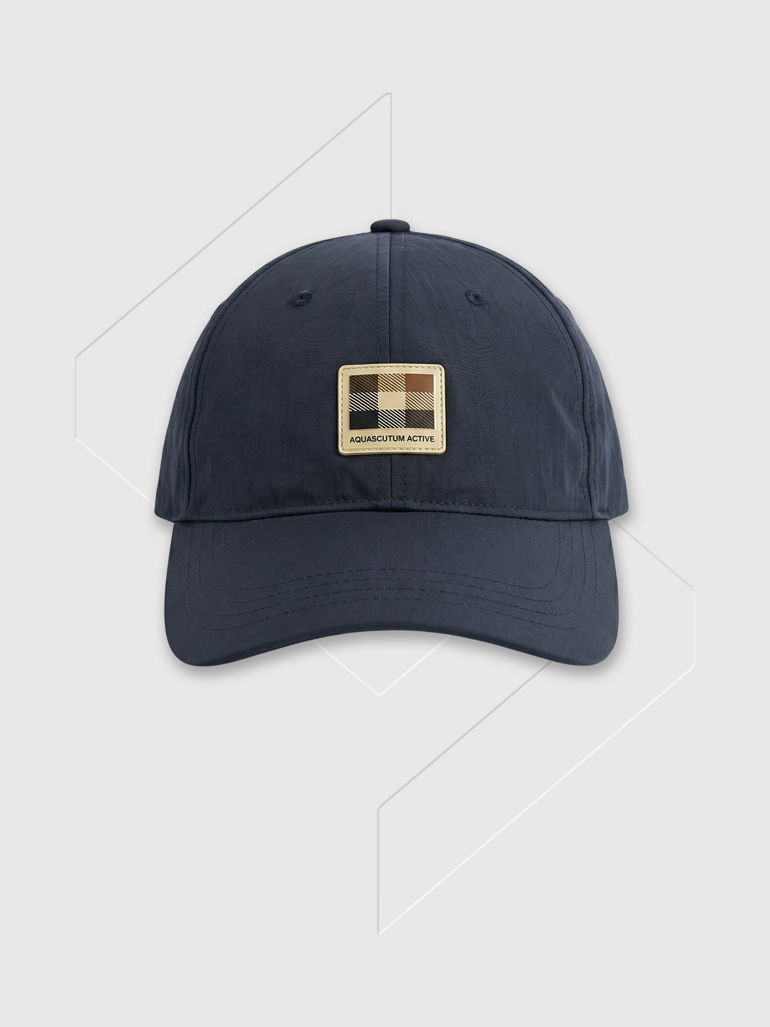 Aquascutum Lamina Badge Baseball Cap Navy from Saxumo.com