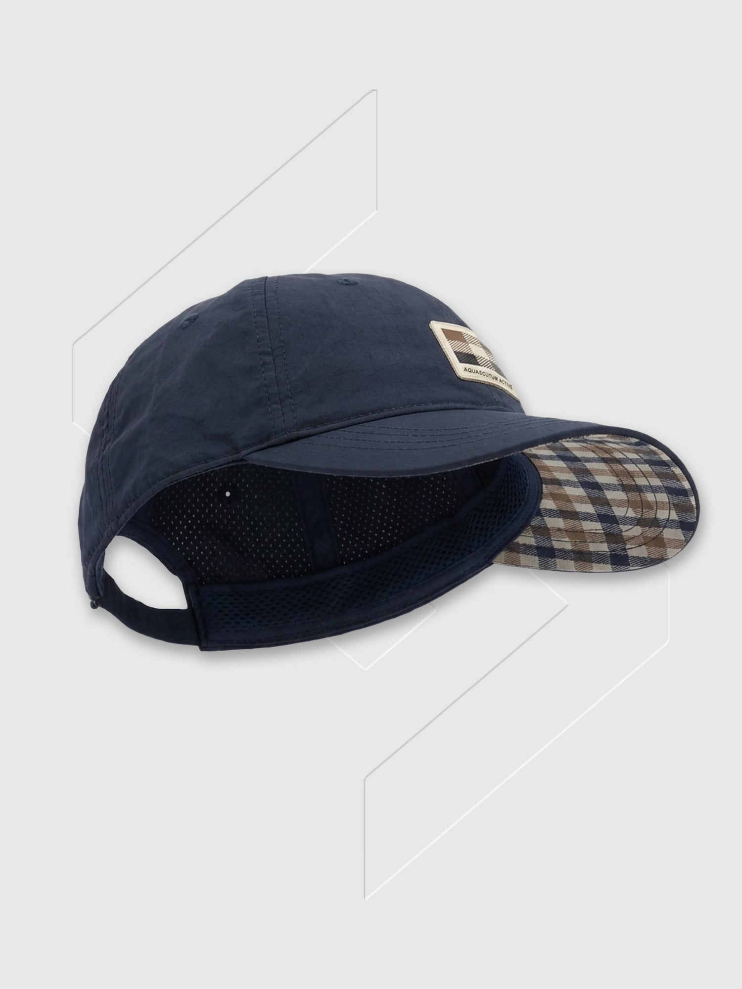 Aquascutum Lamina Badge Baseball Cap Navy from Saxumo.com