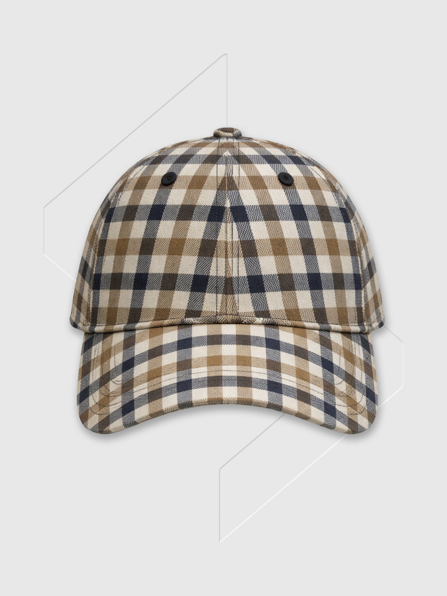Aquascutum Lamina Baseball Cap Club Check from Saxumo.com