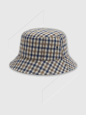Aquascutum Lamina Bucket Cap Club Check from Saxumo.com