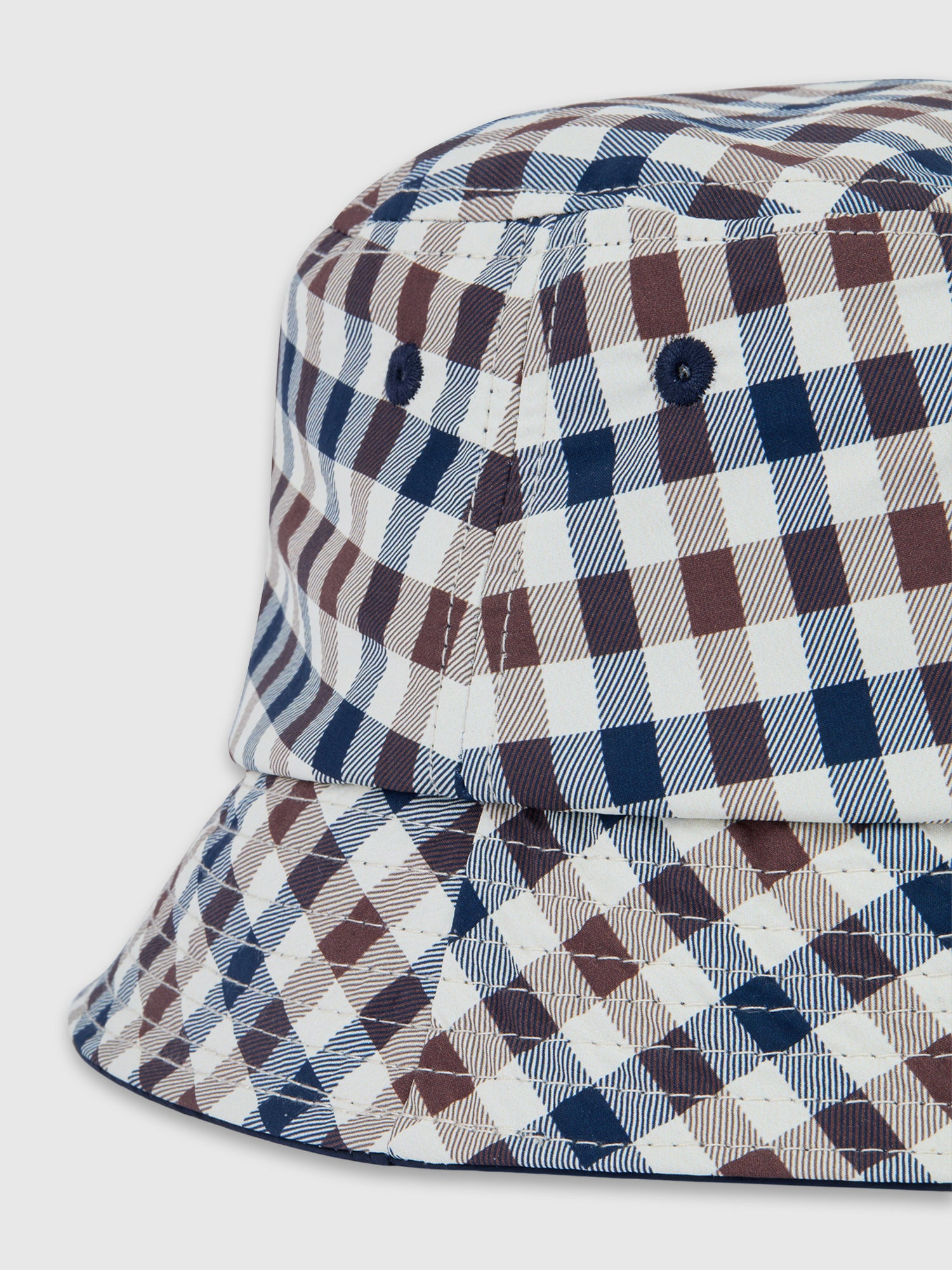 Aquascutum Lamina Bucket Cap Club Check from Saxumo.com