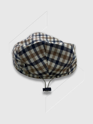 Aquascutum Lamina Flat Cap Club Check from Saxumo.com