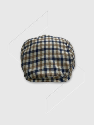 Aquascutum Lamina Flat Cap Club Check from Saxumo.com