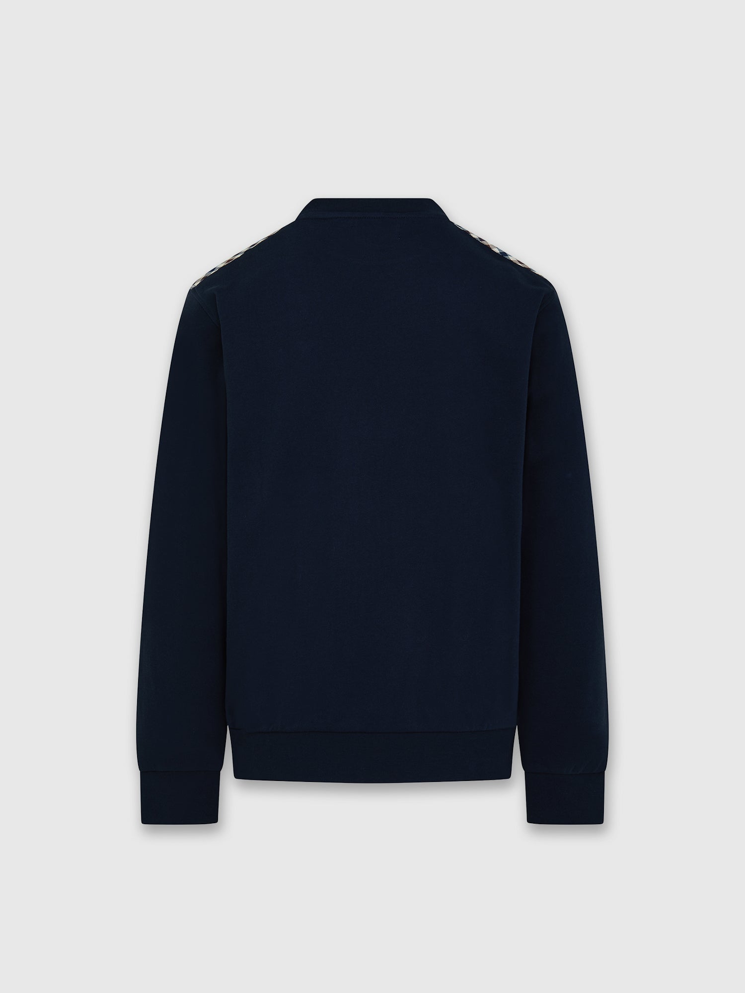 Aquascutum Lamina Insert Crewneck Navy from Saxumo.com