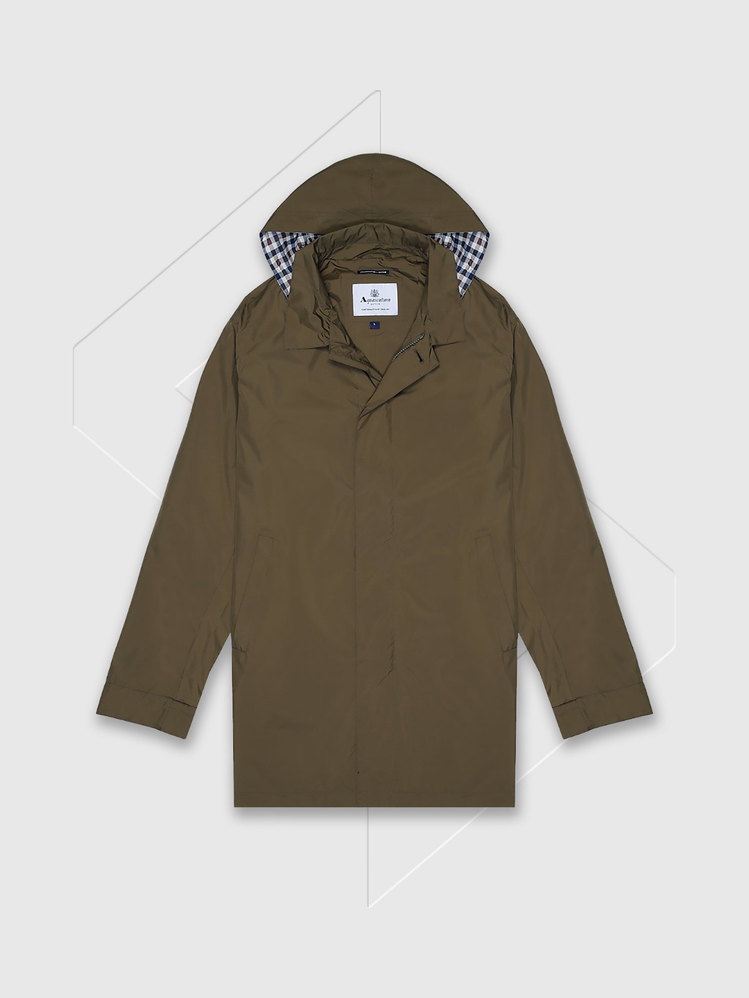 Aquascutum Packable Trenchcoat Olive Green from Saxumo.com