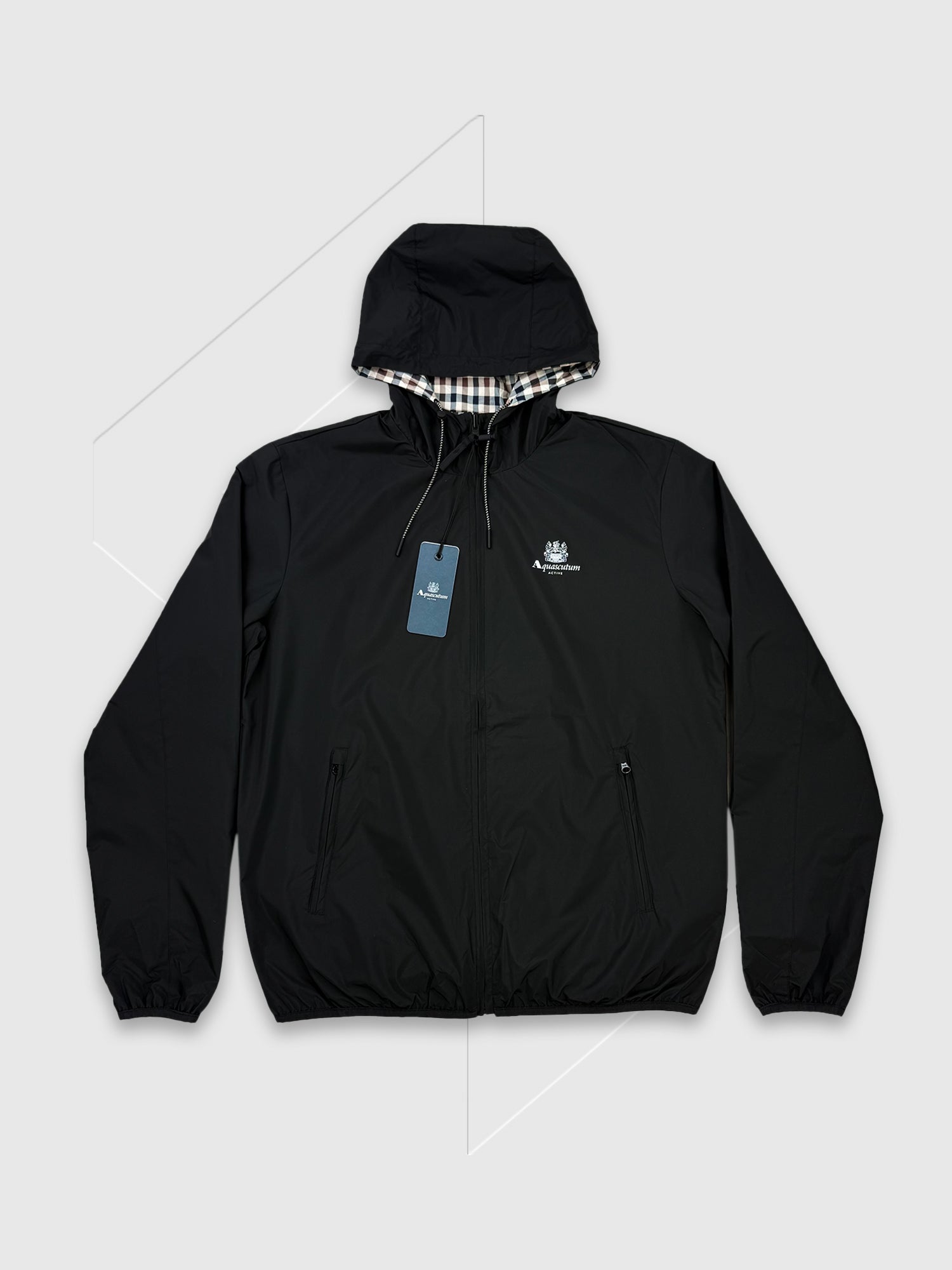 Aquascutum Reversible Hooded Sailor Jacket Black from Saxumo.com
