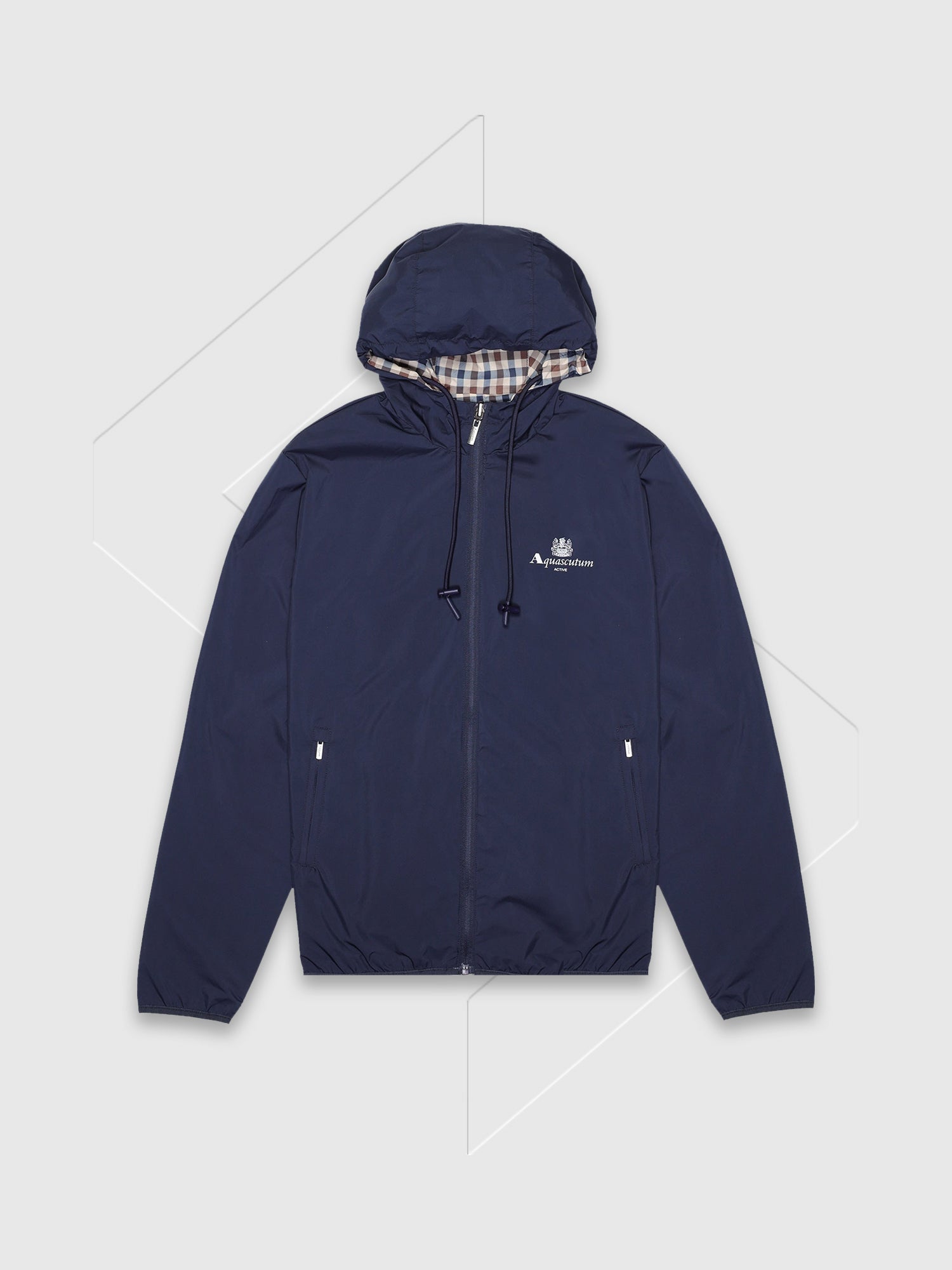 Aquascutum Reversible Hooded Sailor Jacket Navy from Saxumo.com