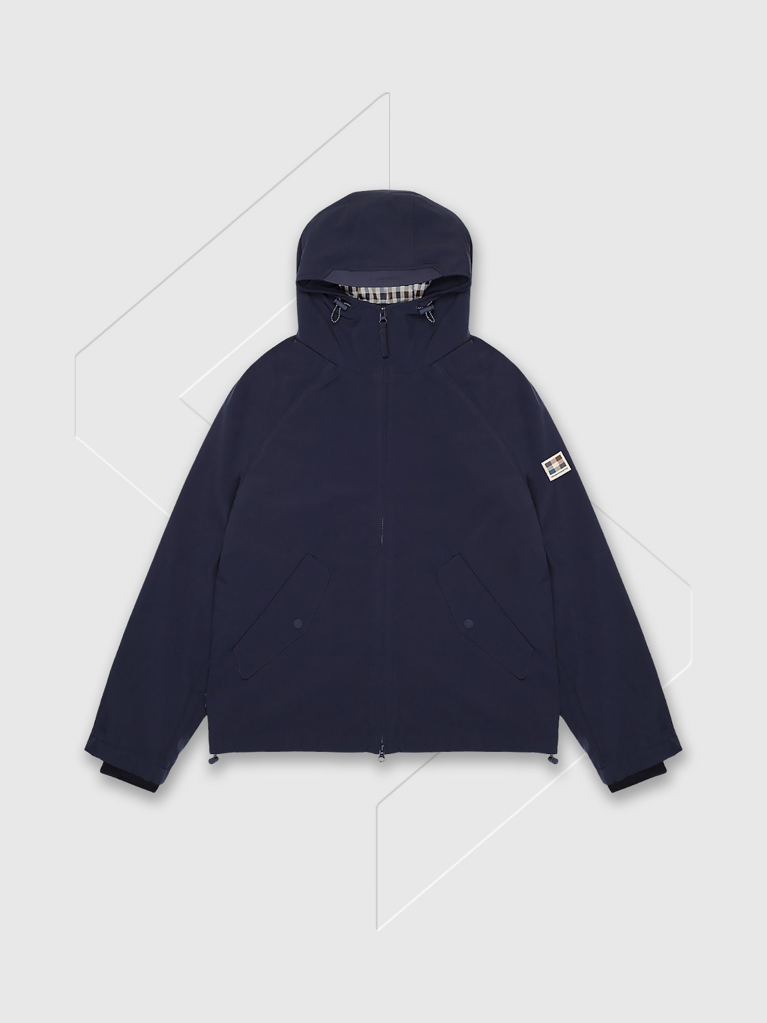 Aquascutum Soft Shell Mid Parka Jacket Navy from Saxumo.com