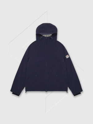 Aquascutum Soft Shell Mid Parka Jacket Navy from Saxumo.com