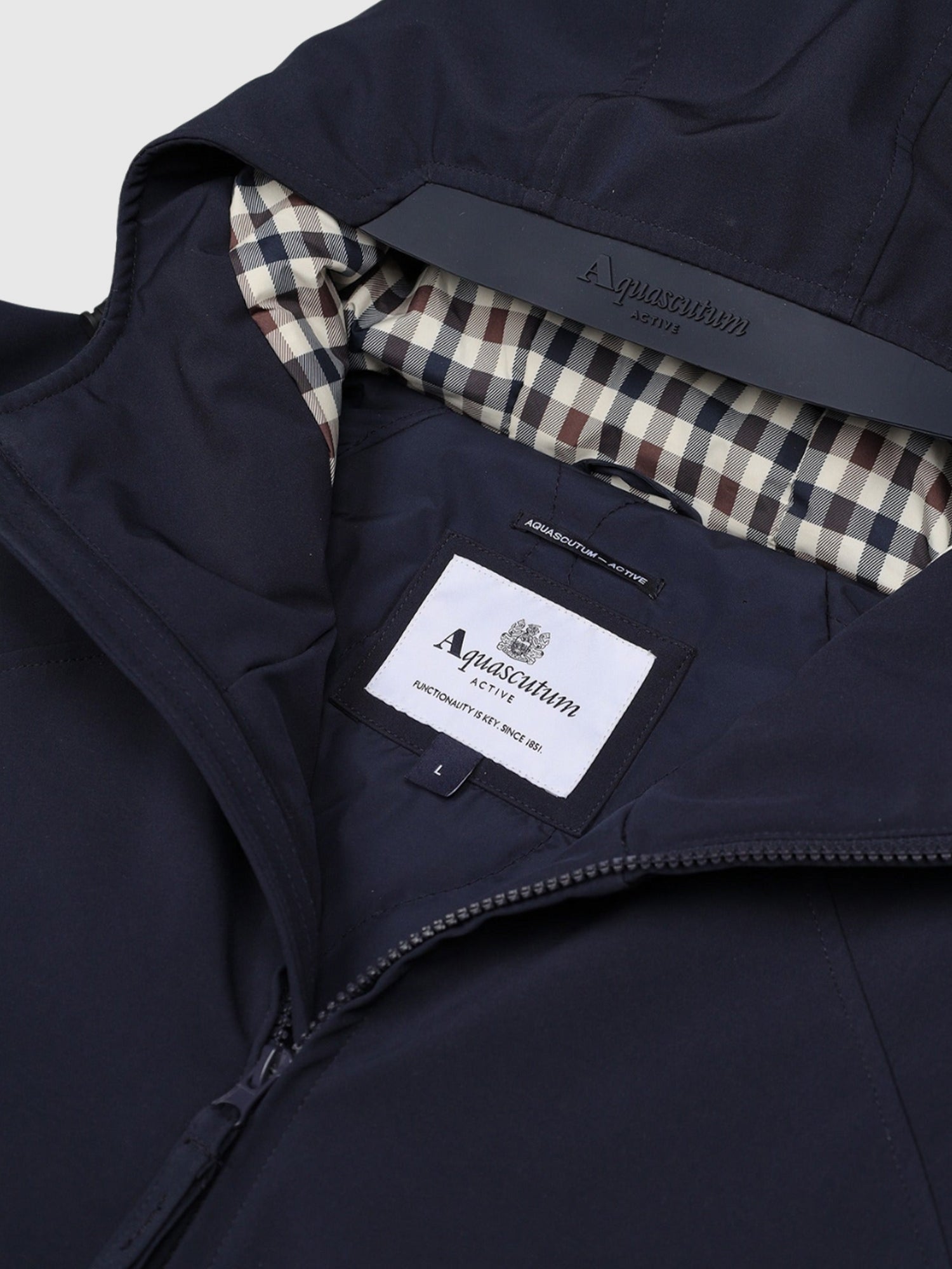Aquascutum Soft Shell Mid Parka Jacket Navy from Saxumo.com