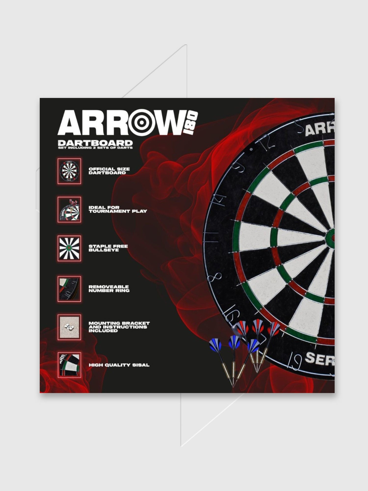 Arrow180 Bristle Dartboard Set from Saxumo.com