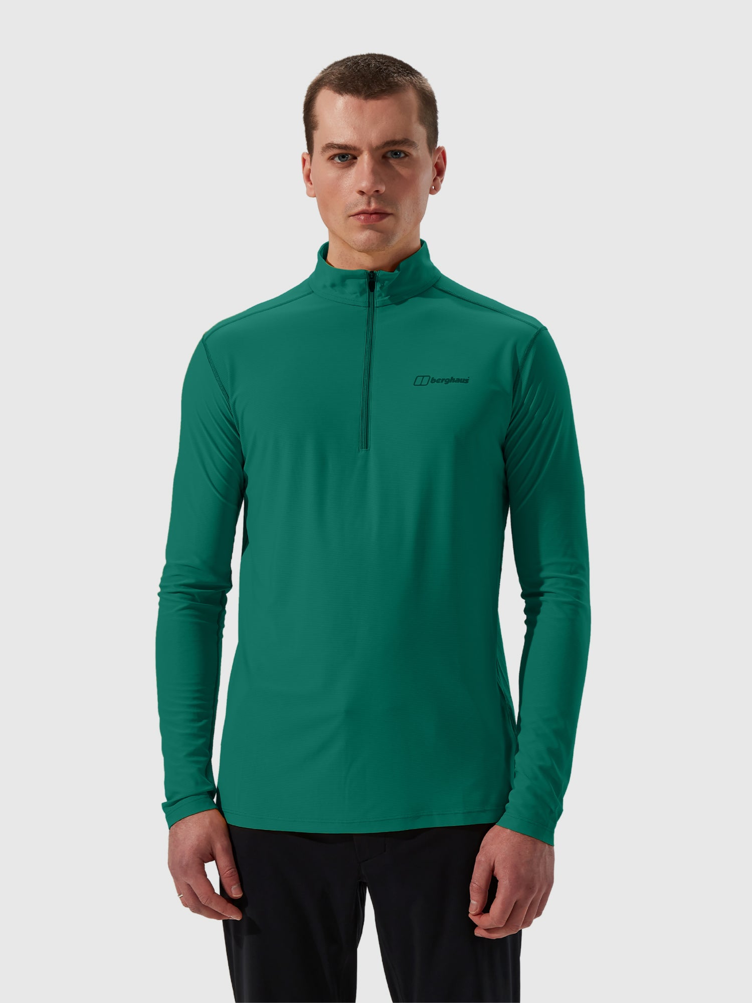 Berghaus 24/7 Half Zip Long Sleeve Tech Green from Saxumo.com