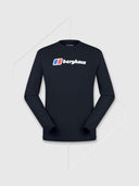 Berghaus Big Logo Long Sleeve T-Shirt Black/Black from Saxumo.com