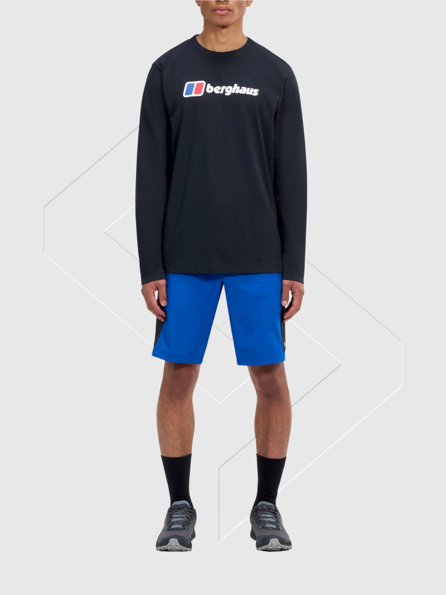 Berghaus Big Logo Long Sleeve T-Shirt Black from Saxumo.com