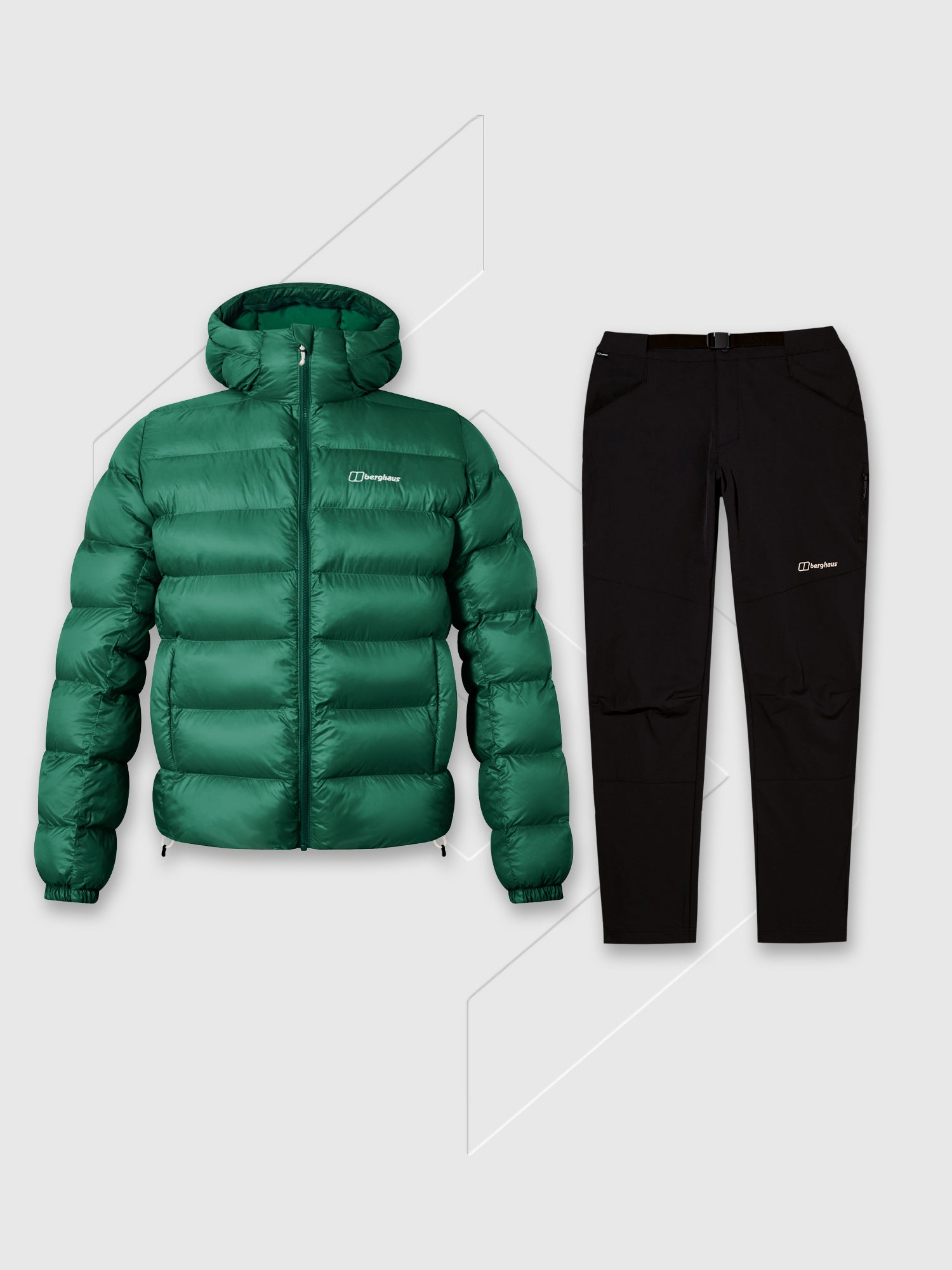 Berghaus Ewden Hydroloft Insulated Jacket/Pant Set Green/Black from Saxumo.com
