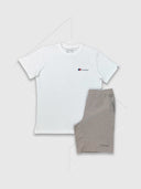 Berghaus Front/Back Logo T-shirt White/Shorts Set White/Light Grey from Saxumo