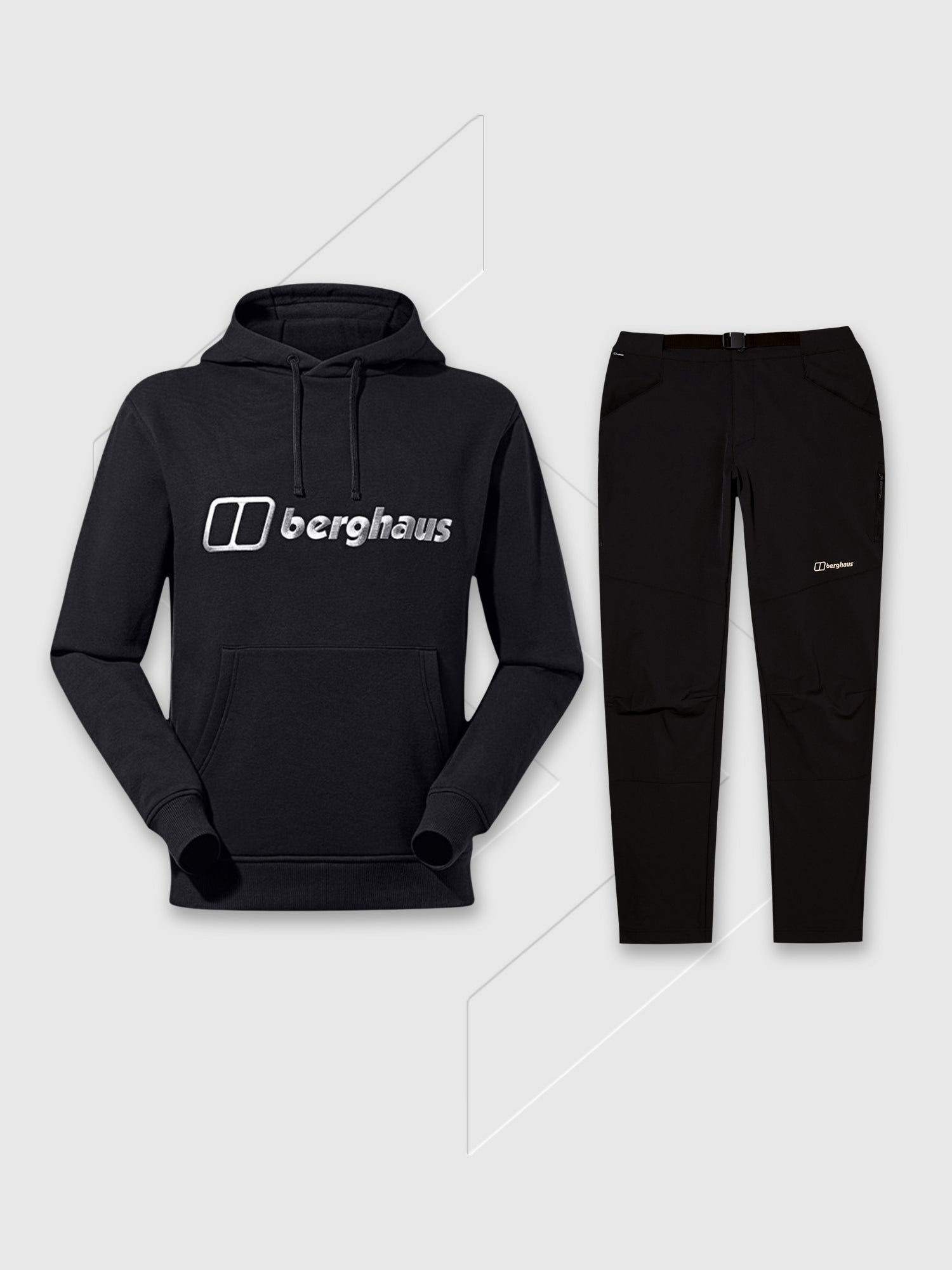 Berghaus Logo Hoody/Pant Set Black/Black from Saxumo.com
