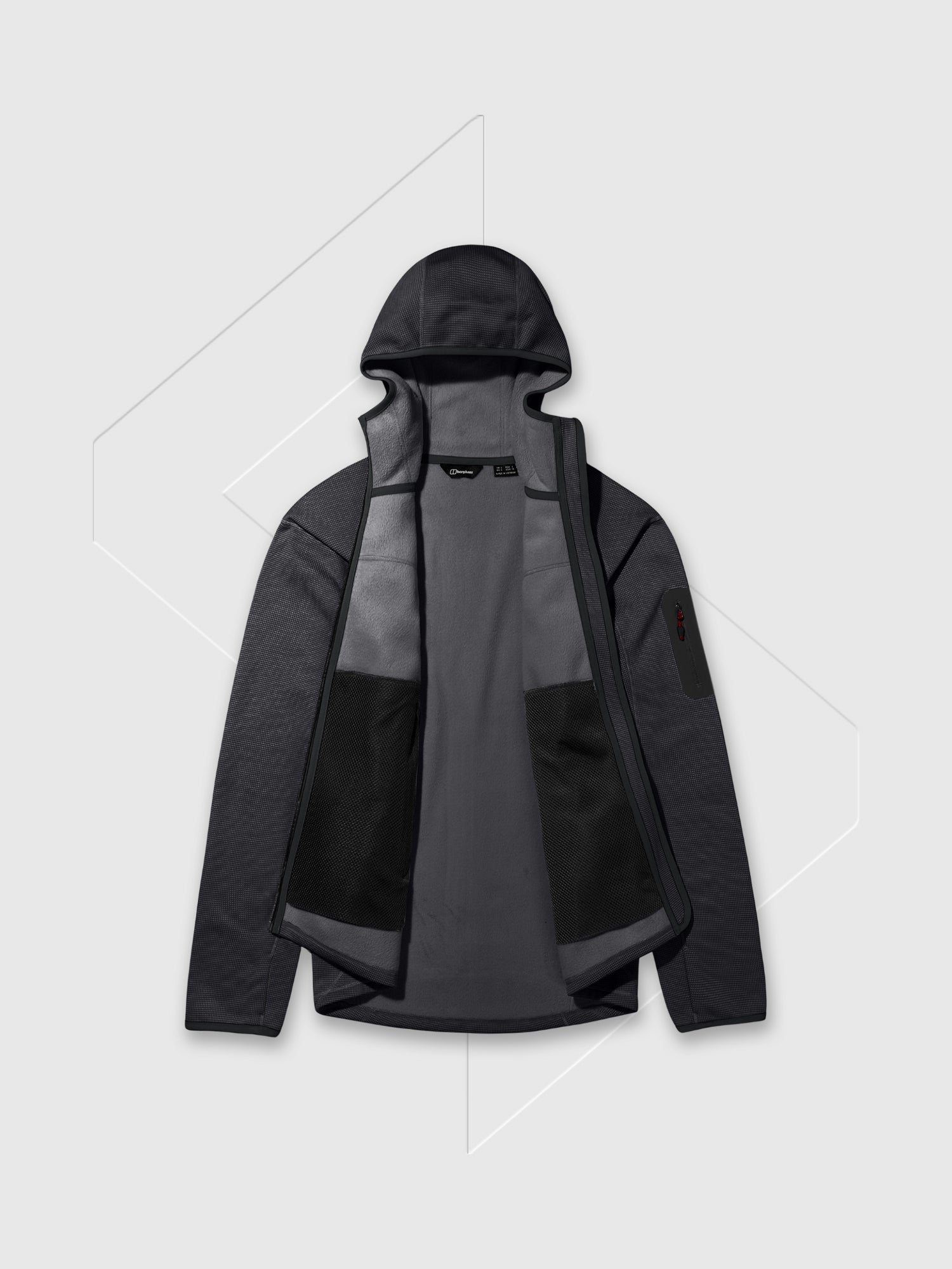 Berghaus Pravitale MTN 2.0 Hooded Jacket Dark Grey/Black from Saxumo.com